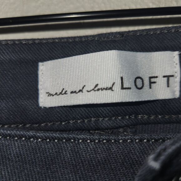 Loft Made And Loved Gray The Girlfriend Mid Rise Curvy Fit‎ Women's Size 18 - Picture 3 of 4